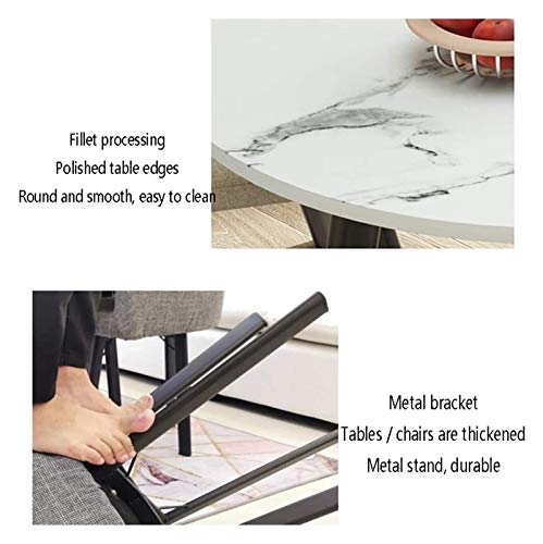 Kitchen Table Set, Office Table and Chair Set Conference Coffee Table Marble Round Table Office Table and Chair Combination Break Room Hotel Meet