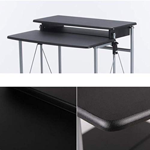 NXYJD Height Sit Stand Workstation, Mobile Standing Desk, Stand Up Computer Desk with Dual Surface for Home Office