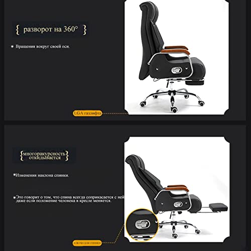 SDFGH Boss Chair Office Executive Chairs Armchair with Footrest Computer Chair Ergonom (Color : D, Size : Talla �nica)