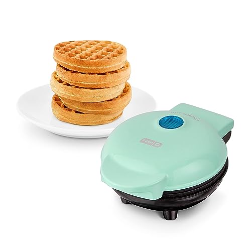 DASH DMWP001OR Mini Maker for Individual Waffles, Hash Browns, Keto Chaffles with Easy to Clean, Non-Stick Surfaces, 4 Inch, Orange Pumpkin