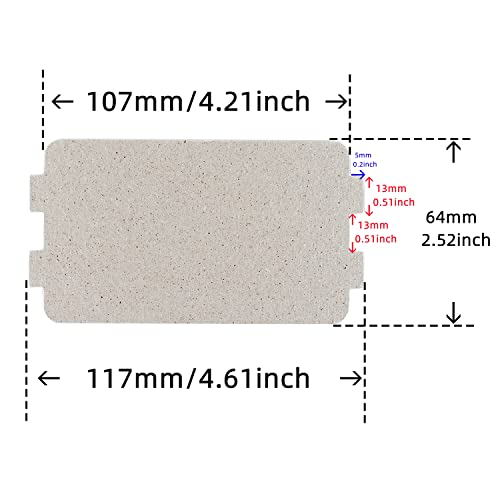 BOJACK Universal Mica Sheet Microwave Oven Parts Waveguide Cover 117×64mm (Pack of 6 Pcs)