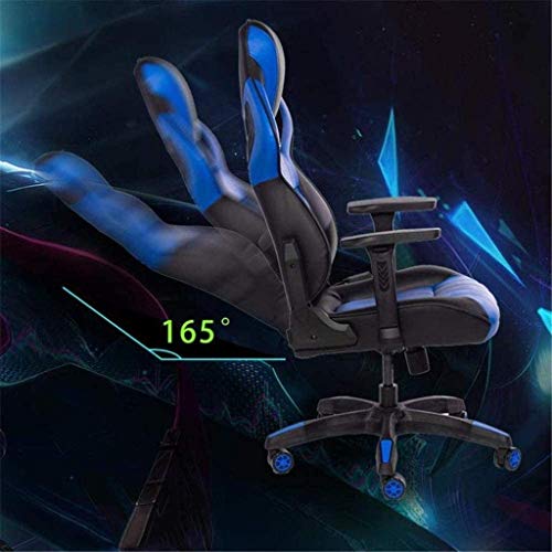 HJW Gaming Chair Computer Chair Home Office Chair Strong and Durable Reclining Racing Chair Adjustable Chair Armchair,Red,116-124X52X55Cm