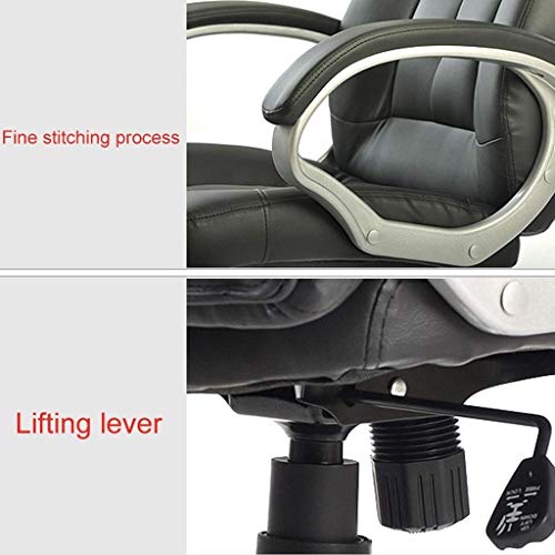 n/a Executive Office Chair - High Back Leather Office Chair with Thick Padding - Reclining Computer Chair with Textured Leather and Ergonomic Seg