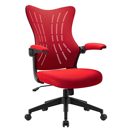 LXXSH Mid-Back Office Desk Chair Mesh Ergonomic Task Chair Computer Chair Home Office Chair Lift Swivel Chair (Color : Argento, Size : Light Grey