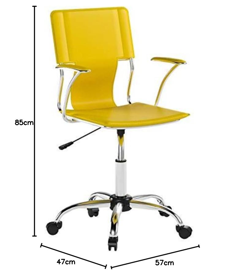 Piqueras and Crespo 214 – Ergonomic Office Chair with Fixed Arms, Adjustable Height and 360 Degree Rotating