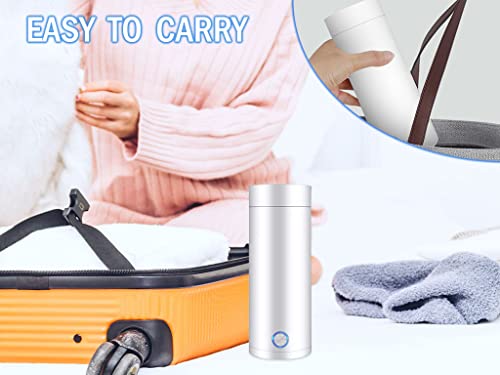 Hitopin Travel Portable Kettle, 400ml Travel Kettle, Travel Electric Mini Kettle, Automatic Shut off Travel Tea Kettle, with 2PCS Stickers and 1P