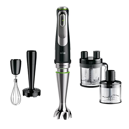 Braun MultiQuick 9 Hand Blender, Mixer, XL Food Processor, Active PowerDrive Technology, Multifunctional Bowl with 0.6L Capacity, 1200W, MQ9187XL