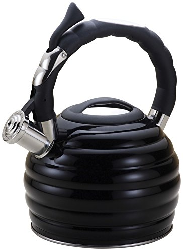 King Hoff KH-1221 Whistling Kettle Black Stainless Steel 3.4 litres