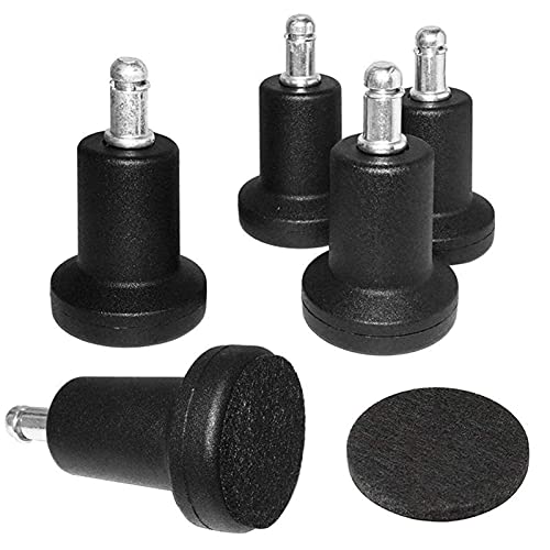 SKOAJAS Plate Casters 5-Pack Glides Replacement Bar Stool, Fixed Stationary Caster Glide for Office Chair Without Wheels &