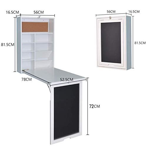 LXDZXY Tables,Wall Table with Shelf and Blackboard Desk | Coffee Bar Table | Kitchen Dining Table | Office Computer Workstation Table