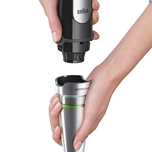 Braun House Hold MultiQuick 7 Black, MQ7045X Hand Blender, Mixer, ActiveBlade System, EasyClick Plus System, Splash Control