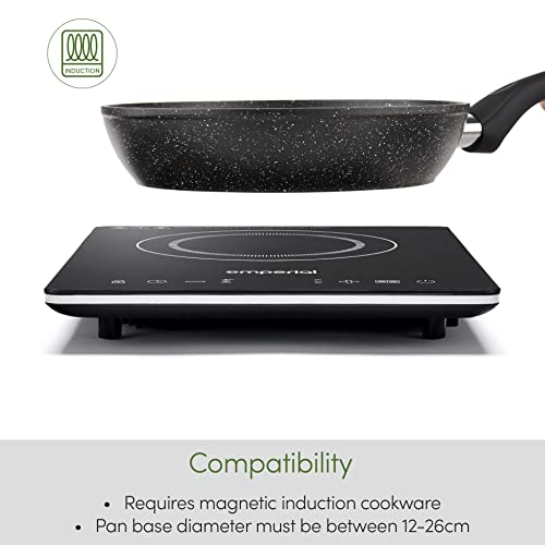 Emperial Single Induction Hob Portable Digital Cooktop Electric Hot Plate with Touch Control 2000W