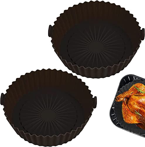 Air Fryer Silicone Pot, 7.5inch Reusable Air Fryer Liners, Air Fryer Accessories, Air Fryer Silicone Liner, Airfryer Liners Air Fryer Basket Fits