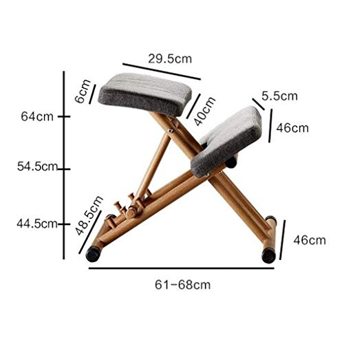 DINGZZ Orthopedic Chair Kneeling Chair Computer Chair Home Lift Leisure Chair Office Chair Learning Chair (Color : Gray)