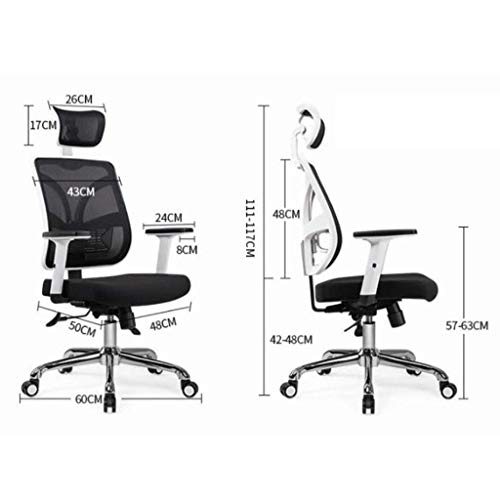 n/a Black Office Chair with Arms and Back Support Executive Adjustable Computer Chair Swivel Ergonomic Desk Chair Comfy Padded for Office/Home/Be