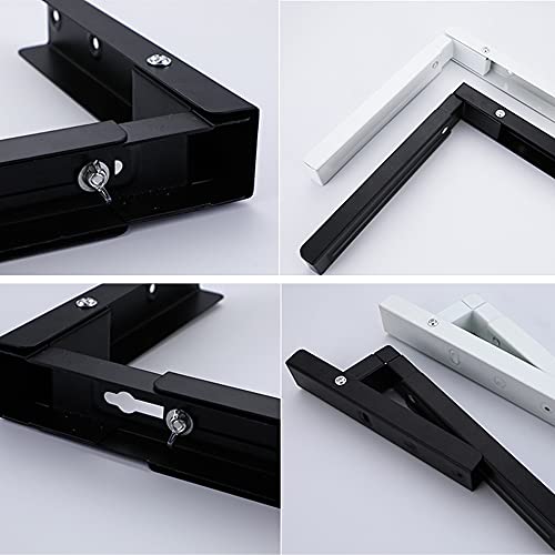 Hniuyun Universal Wall-Mounted Microwave Brackets ,Foldable Arm Adjustable Extensible Wall Hanging Microwave Brackets Oven Stand Shelf Rack Load