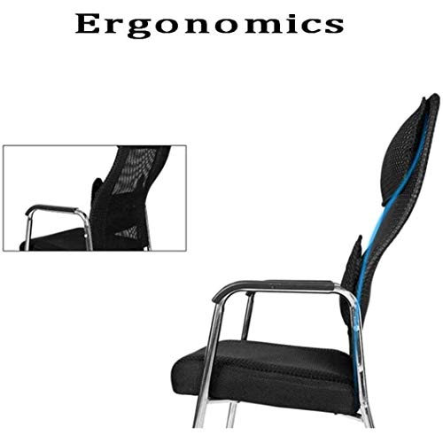 TJLSS Conference Chair Office Chair Parlor Training Chair Arched Staff Chair Computer Mesh Chair Executive Side Reception Chair with Sled Base