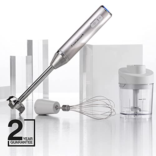 Cuisinart Cordless Pro Hand Blender and Mini Chopper, Rechargeable, Silver, RHB100U