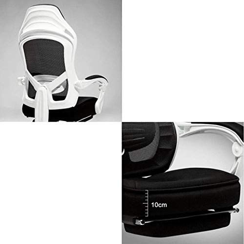 KJHD Modern Ergonomic Mid-Back Computer Executive Office Chair with Padded Armrests Adjustable Seat Height