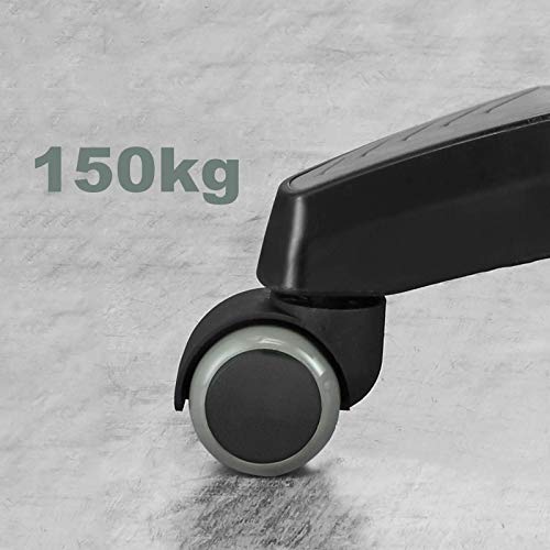 SKOAJAS Plate Casters 48mm Universal Office Chair Caster Wheels,Swivel Chair Wheels in Polyurethane,Casters for Hard Floors,Replaceable Furniture