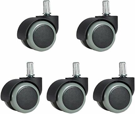 GTYT 48mm Universal Office Chair Caster Wheels,Swivel Chair Wheels In Polyurethane,Casters For Hard Floors,Replaceable Furniture Castor,Double Wh