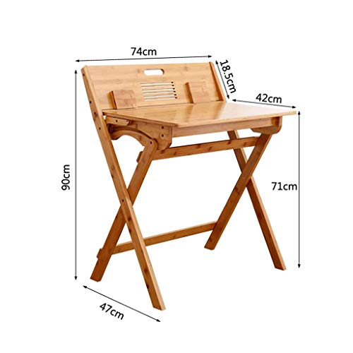 NXYJD Folding Desk for Small Space, Home Corner Desks Simple Computer Desk with Shelf Folding Laptop Table