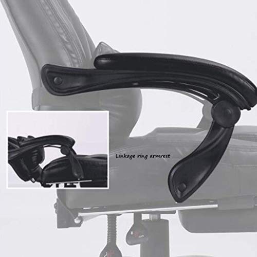 MU Computer Chair,Home Reclining Office Chair Boss Backrest Swivel Chair Study Seat Thick Cushion Adjustable Height Load Capacity 250Kg,Brown,70