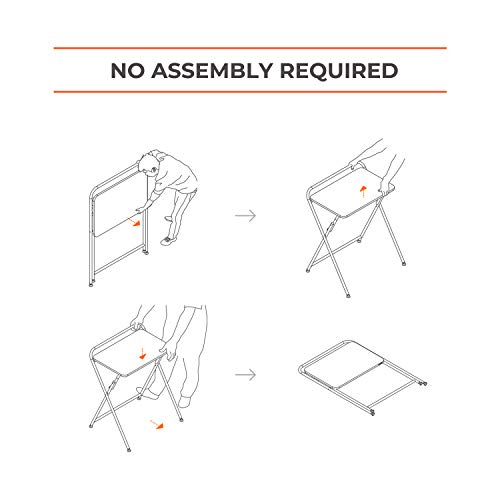SOFSYS Modern Folding Desk for Small Space, Computer Gaming, Writing, Student and Home Office Organization, Industrial Metal Frame with Premium D