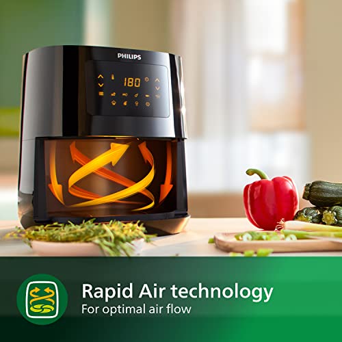 Philips Airfryer 3000 Series L, 4.1L (0.8Kg), 13-in-1 Airfryer, 90% Less fat with Rapid Air Technology, Digital, Recipe app (HD9252/91)