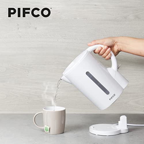 PIFCO® White Kettle - 2200w Cordless Electric Kettle - Lightweight - Bpa Free - Auto Shut-off And Boil-dry Protection - Anti-scale Filter And Ant