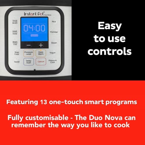 Instant Pot Duo Nova 7-in-1 Smart Cooker, 5.7L - Slow Cooker, Rice Cooker, Sauté Pan, Yoghurt Maker, Steamer and Food Warmer