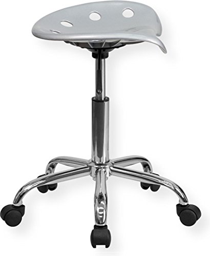 Flash Furniture Barstool, Chrome, Silver, 38.1 x 43.18 x 65.41 cm