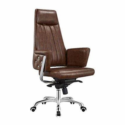 ZXNRTU Relax Comfortably Safe Leather Office Chair with Armrest High Back Classic 360 Degrees Rotation Adjustable Height Executive Chair Computer