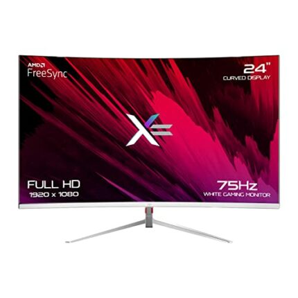 X= XG24CURV-W 23.8" Curved Full HD VA 75Hz Adaptive-Sync/FreeSync HDMI WHITE Gaming Monitor with Speakers
