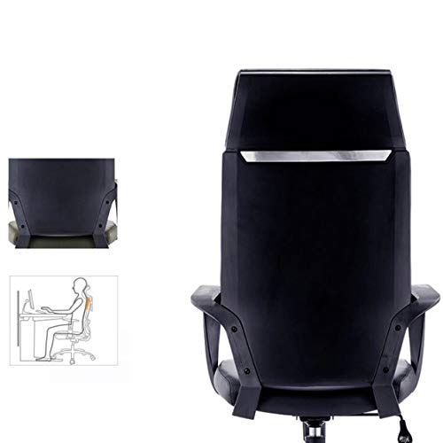 KJHD Office Chair with Headrest Pillow Adjustable Ergonomic Lift Transfer Home Computer Chair Simple Modern Backrest Stool