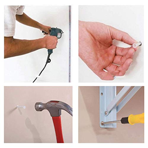 MYYINGELE Folding Wall Mounted Drop Leaf Table Wooden Kitchen Dining Desk Home Office Computer Workstation Child Learning Hanging Desk Space Savi