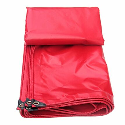 Red PVC Plastic Tarpaulin Rainproof Shed Outdoor Celebration Wedding Shed Waterproof Canvas Rainproof Sunscreen Shade (Color : Red, Size : 5 * 10