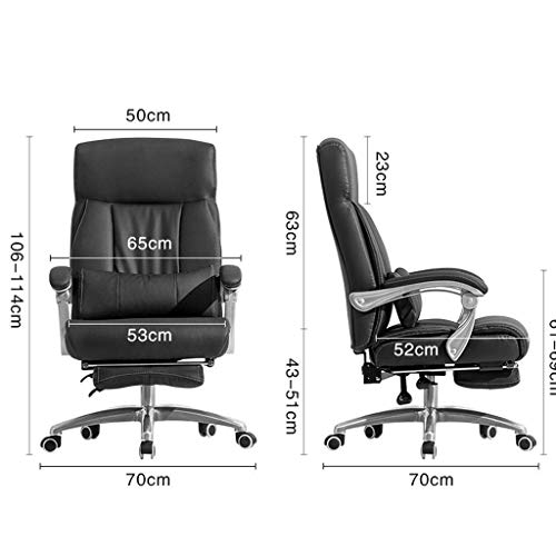 n/a Furniture Series Big Rated Black Leather Executive Swivel Ergonomic Office Chair with Extra Wide Seat