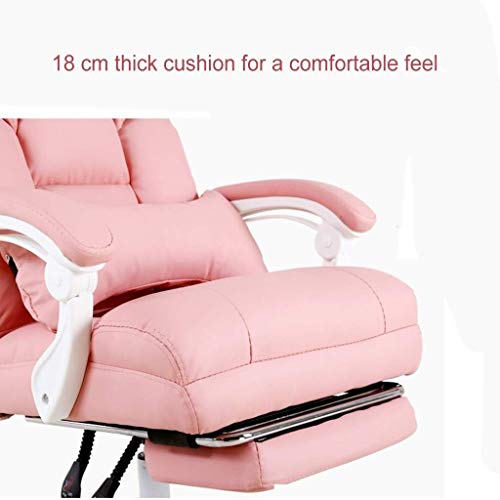 N/A High Back Office Executive Chair Conference Leather Desk with Padded Armrests,Adjustable Ergonomic Swivel Task Chair with Lumbar Support (Col
