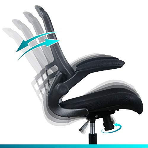 Office Hippo Mesh Operator Office Chair, Height & Tilt Adjustable Ergonomic Chair with Tension Control, Flip Up Arms, Computer Chair for Daily Us