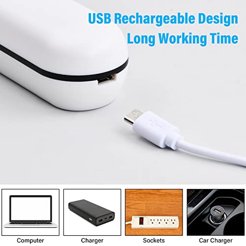 Hoxfly Mini Bag Sealer, 2 in 1 Heat Sealer and Cutter, Mini Heat Bag Sealing Machine, Handheld Heat Vacuum Sealer, Fresh Bag Resealer, USB Rechar