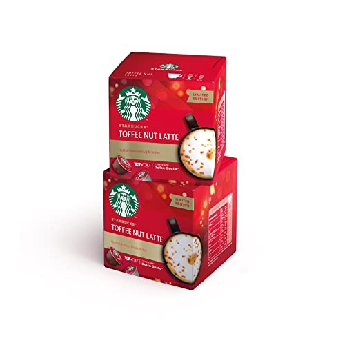 DELONGHI EDG315.R Dolce Gusto Genio S Plus Toffee Nut Latte Bundle, 0.8 liters, Red