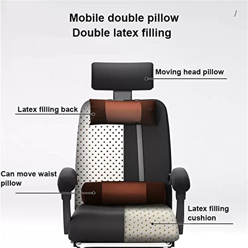 JHKZUDG High Back Chair 3D Mesh Cloth Computer Chair,Executive Reclining Office Chair, Managerial Executive Swivel Chair with Lumbar Support,Comp