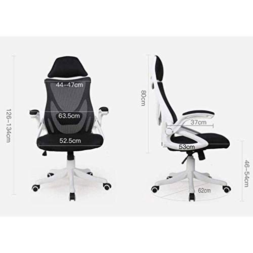 KJHD Ergonomic Office Desk Chair with Adjustable Armrest, Lumbar Support, Headrest and Breathable Skin Friendly Mesh (Color : Black)