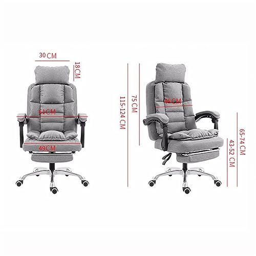 JHKZUDG Executive Office Chair, Home Office Desk Chair,Ergonomic Office Chair, Adjustable Back Rest 360° Swivel Gaming Chair,with Footrest And He
