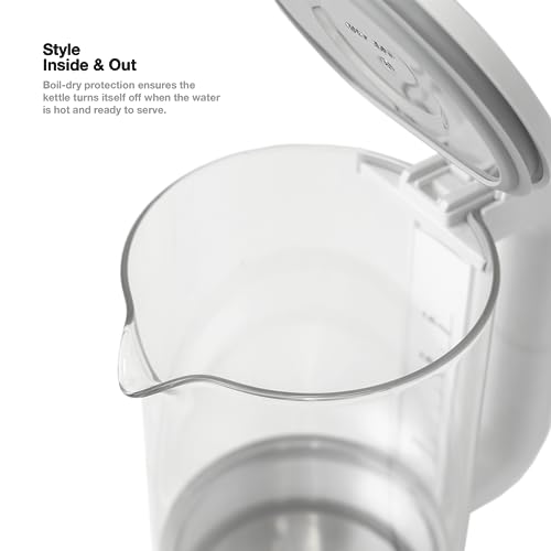 DAUH Electric Glass Kettle | Minimalist Scandinavian Inspired Design - Eco Boil - Energy Efficient - Boil-Dry Protection - Borosilicate Glass – B