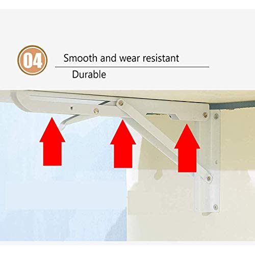 MYYINGELE Folding Wall-mounted Table for Small Space, Solid Wood Kitchen Drop Leaf Table, Compact Computer Study Desk for Office Home, Blue, 80x4