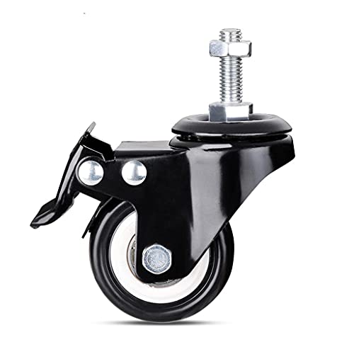 TWDYC 4pcs 2 Inch Screw Mute Roller Table Steering Wheel Wheel Pulley Brake Furniture Universal Wheel Accessories Universal Wheel M8*25