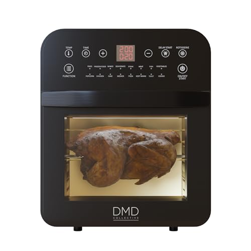 DMD | 16-In-1 12L Digital Air Fryer Oven with Rapid Air Circulation, 60 Minute Timer, 1800W | Dehydrate, Bake, Rotisserie, Oil Free Healthy Eatin