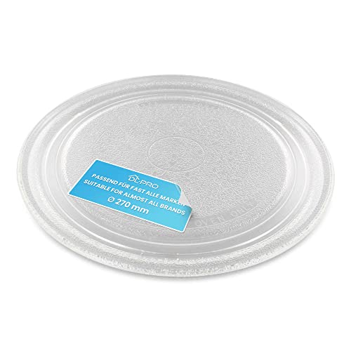 DL-pro Universal Microwave Plate 27 cm Smooth Turntable Plate Glass Plate Glass Plate Glass Turntable 270 mm Round for Microwave Microwave